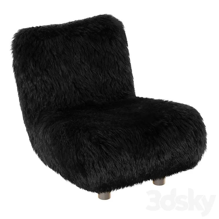Konichin Chair Fur 3D Model Free Download