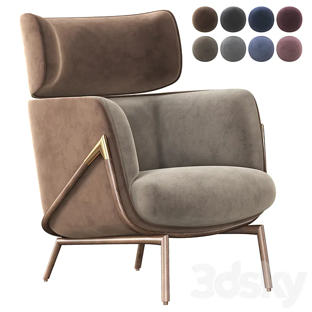 Kooku Elysia Lounge Chair 3D Model