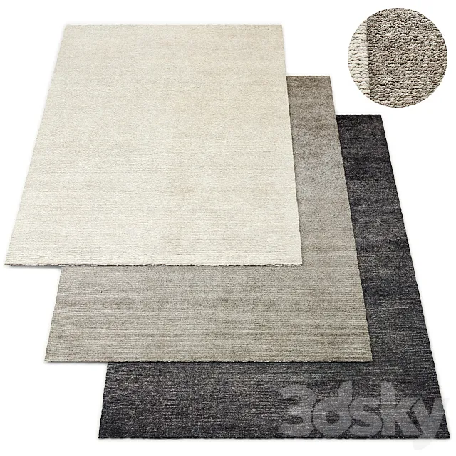Korda Hand-Knotted Rug RH Collection 3D Model Korda Hand-Knotted Rug RH Collection 3D Model