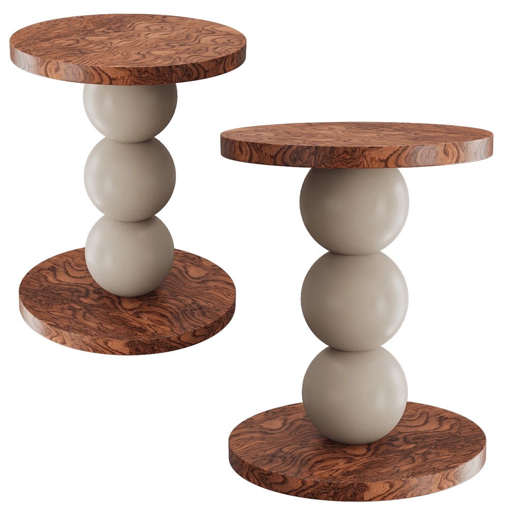 KOS Studio – Side table Balls 3 Bubinga Limited 3D Model KOS Studio – Side table Balls 3 Bubinga Limited 3D Model