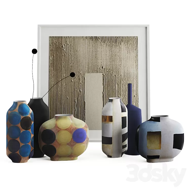 Kose Milano decor set 3D Model