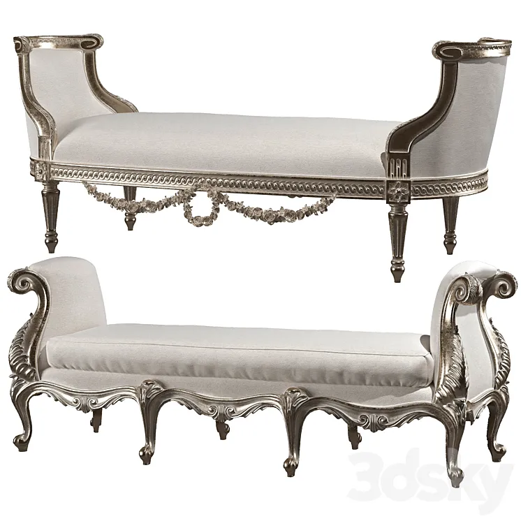 kosovart rococo bench 3D Model Free Download kosovart rococo bench 3D Model Free Download
