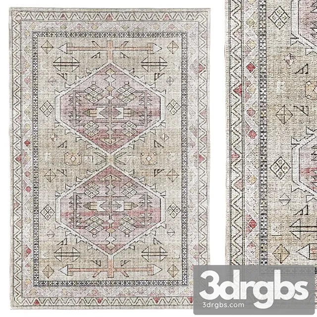 Kover Urban Outfitters Brighton Printed Rug 3D Model Download