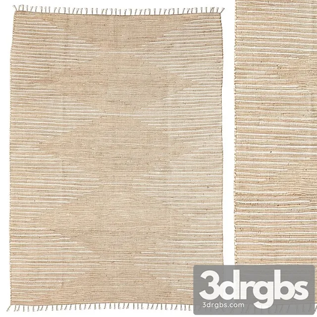 Kover Urban Outfitters Connected Stripe Rag Rug 3D Model Download