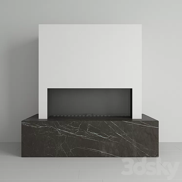 Kratki – Gas fireplace LEO 100 for natural gas 3D Model