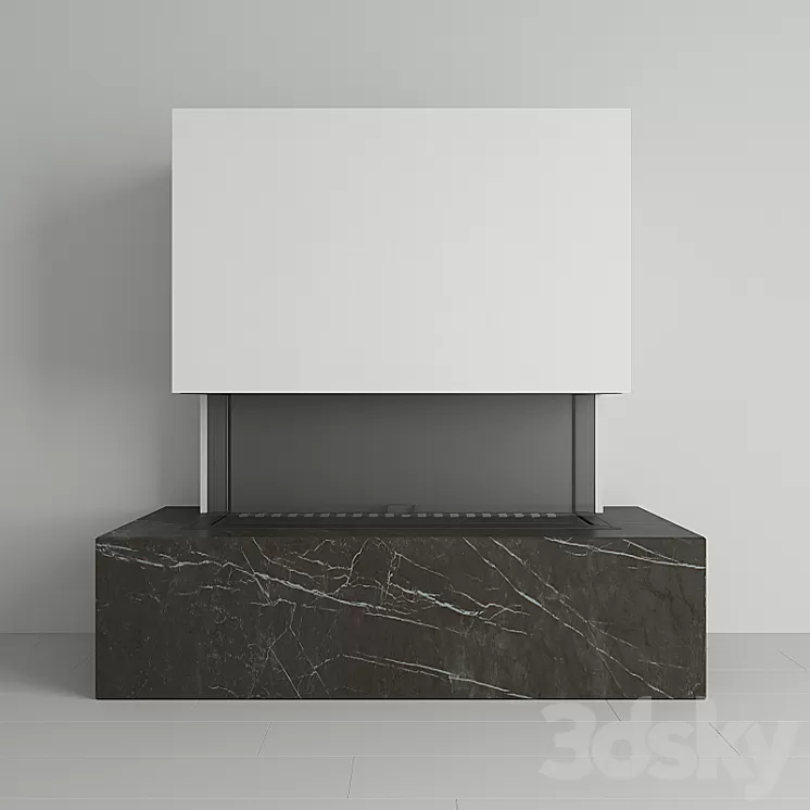 Kratki – Gas fireplace LEO 100 left / right for natural gas 3D Model