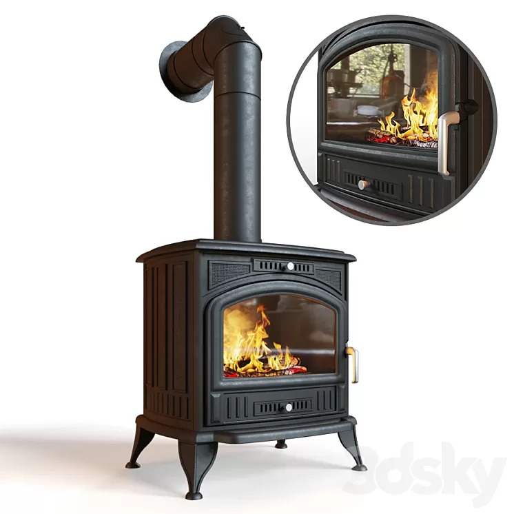 Kratki Koza fireplace stove 3D Model