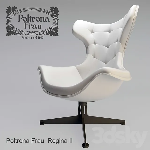 Kreslo Poltrona Frau Regina II 3D Model Kreslo Poltrona Frau Regina II 3D Model