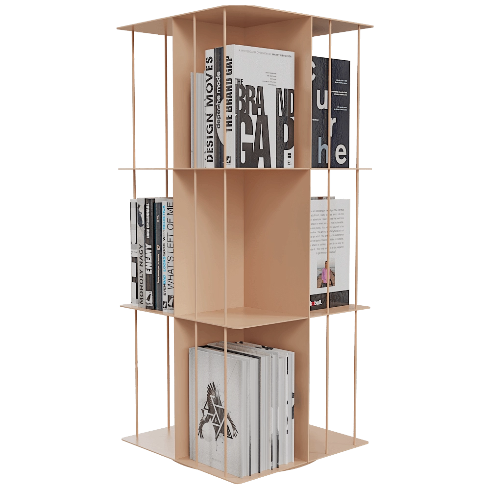 Kriptonite – Freestanding swivel bookcase Rotative Krossing 3D Model Kriptonite – Freestanding swivel bookcase Rotative Krossing 3D Model