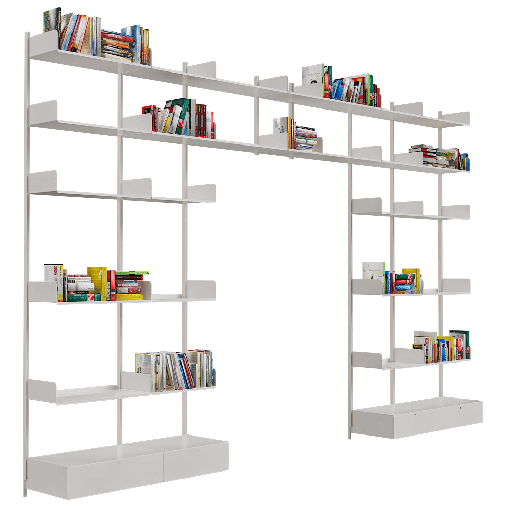Kriptonite – Wall system of shelves and containers K1 3D Model Kriptonite – Wall system of shelves and containers K1 3D Model