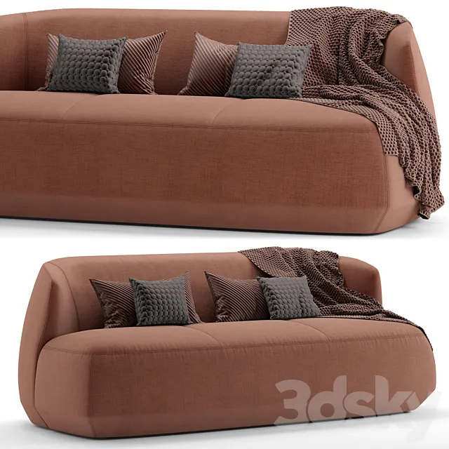 Kristalia BRIONI UP | 3 seater sofa 3D Model