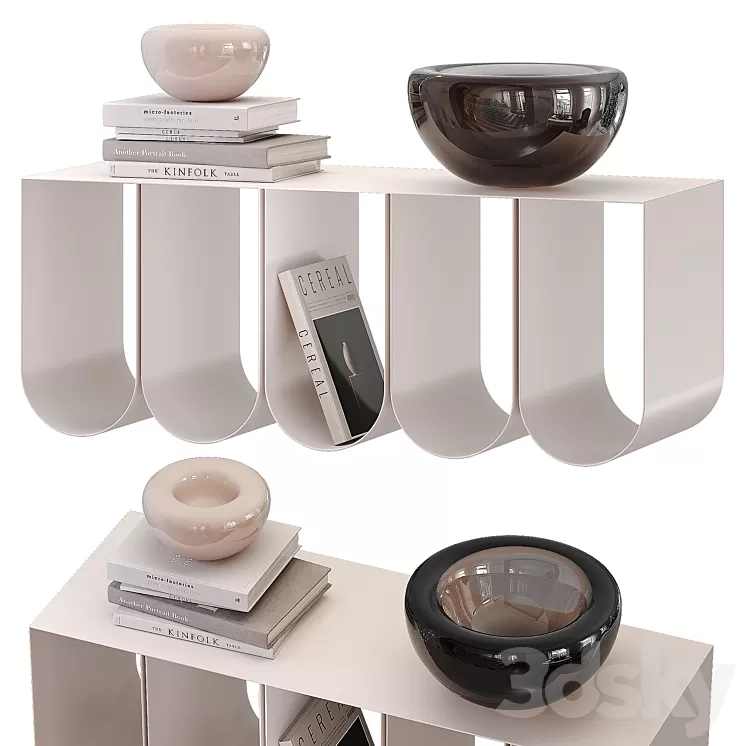 Kristina Dam collection curved bench 3D Model Kristina Dam collection curved bench 3D Model