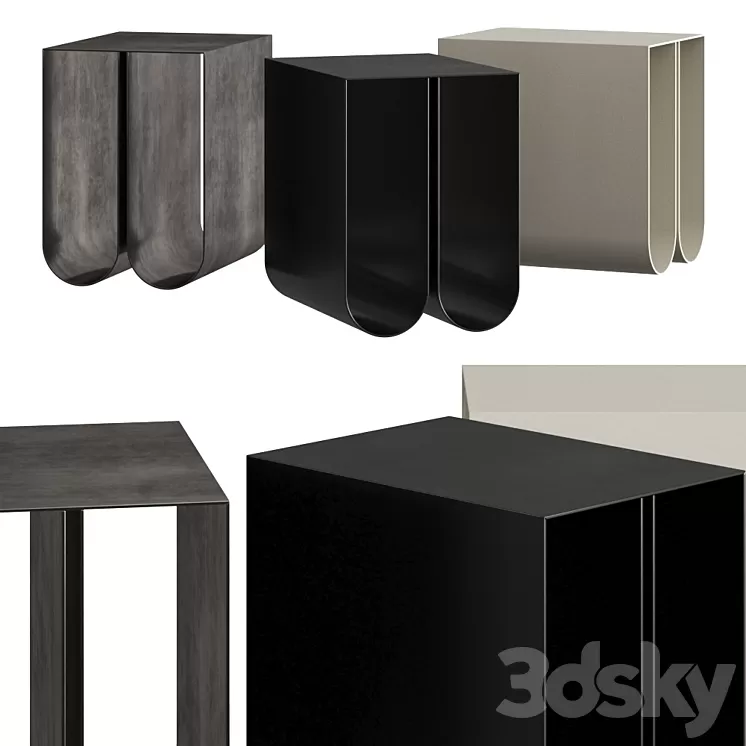 Kristina Dam Studio Curved Coffee Tables 3D Model Kristina Dam Studio Curved Coffee Tables 3D Model