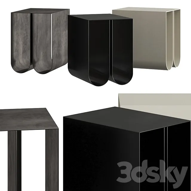 Kristina Dam Studio Curved Coffee Tables 3DModel Kristina Dam Studio Curved Coffee Tables 3DModel