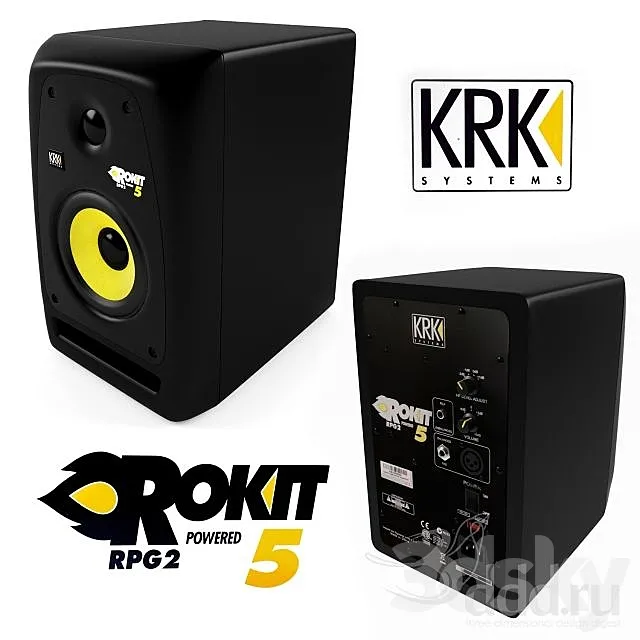KRK – Rokit5 Studio Monitor 3D Model