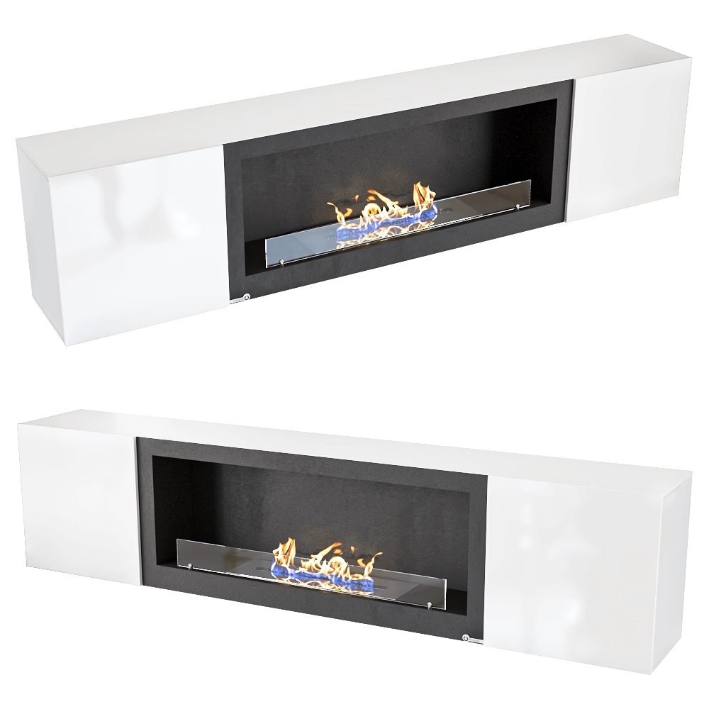 Kronco – Cabinet with biofireplace Nord 3D Model