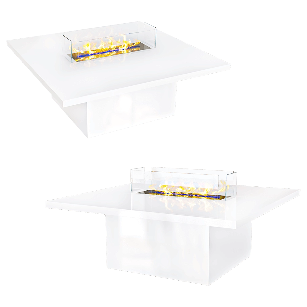 Kronco – Coffee table with bio fireplace Pline 3D Model