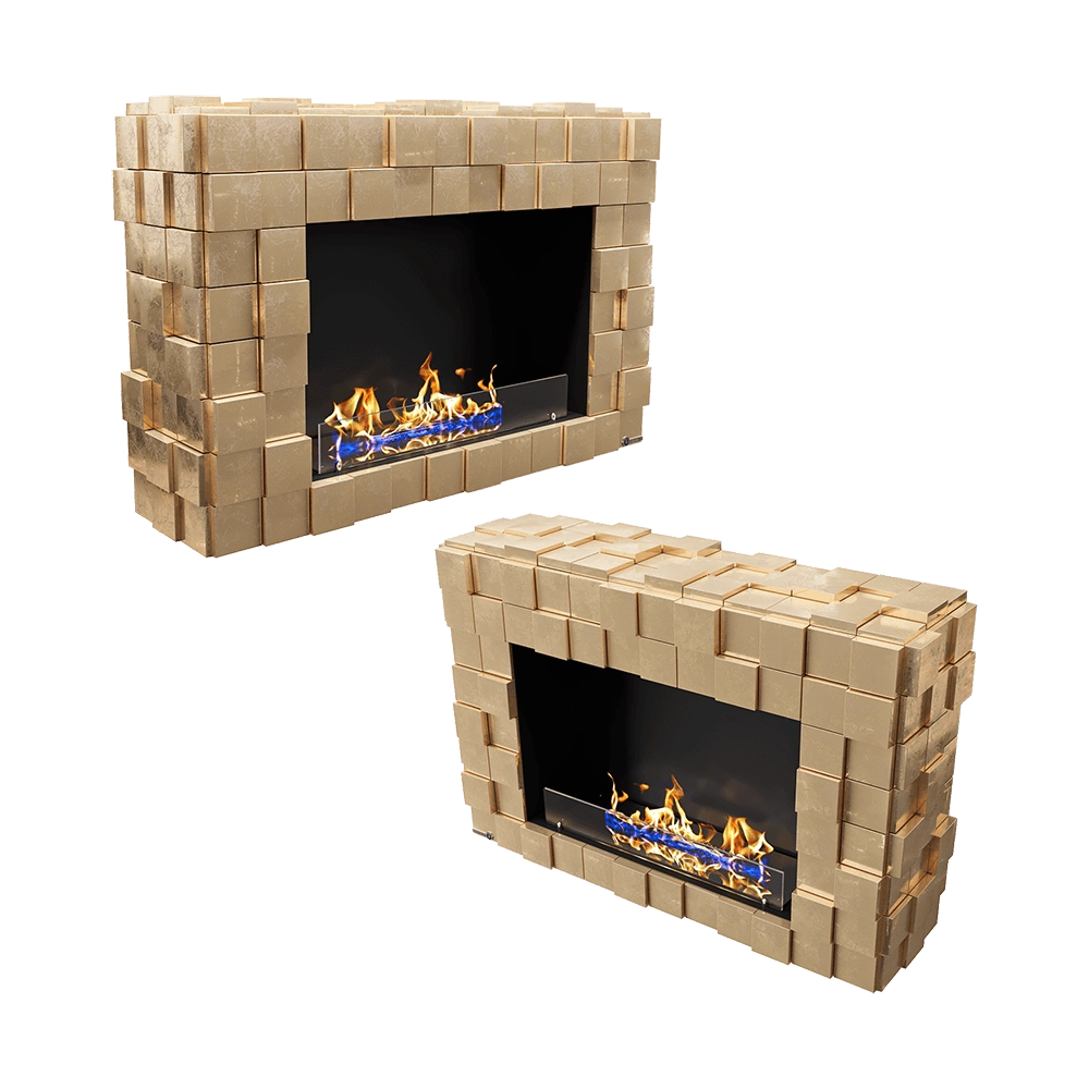 Kronco – Floor biofireplace Tetris 3D Model