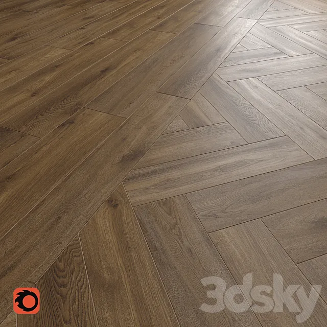 Kronewald brown Wood Floor Tile 3D Model Kronewald brown Wood Floor Tile 3D Model