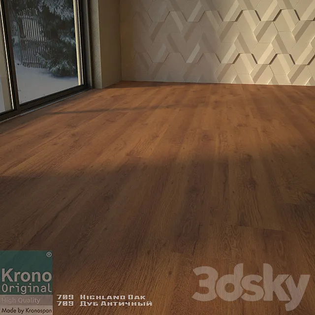 KronoOriginal 709 Highland Oak 3DModel KronoOriginal 709 Highland Oak 3DModel