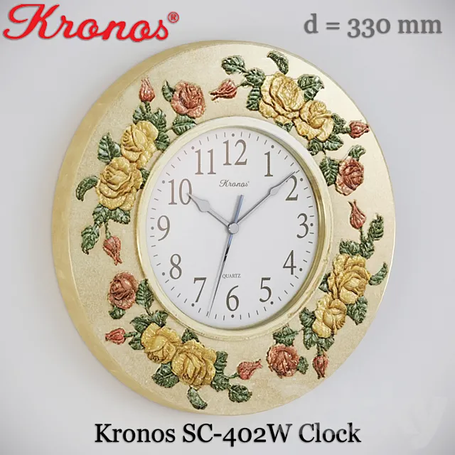Kronos SC-402W Clock 3D Model Kronos SC-402W Clock 3D Model