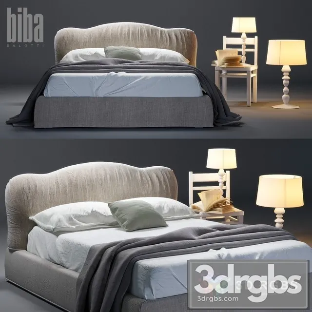 Krovat Hollis Biba Salotti 3D Model Download