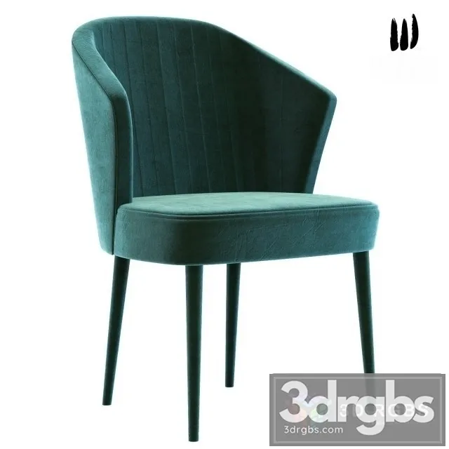 Krzesto welurowe Gaspar Chair 3D Model Download Krzesto welurowe Gaspar Chair 3D Model Download