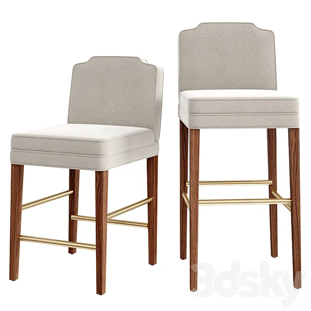 KST CUSHIONED BAR STOOL 3D Model
