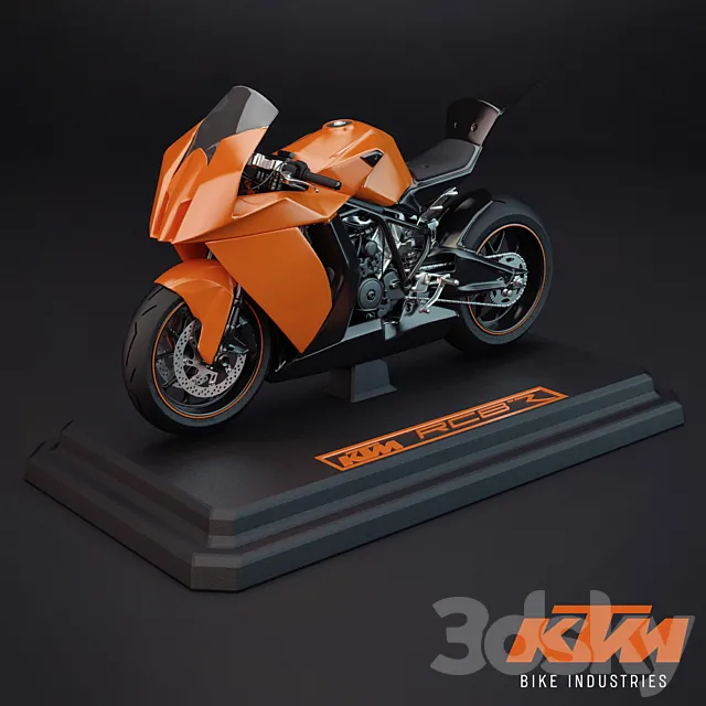 KTM RC8 R Track 3D Model KTM RC8 R Track 3D Model