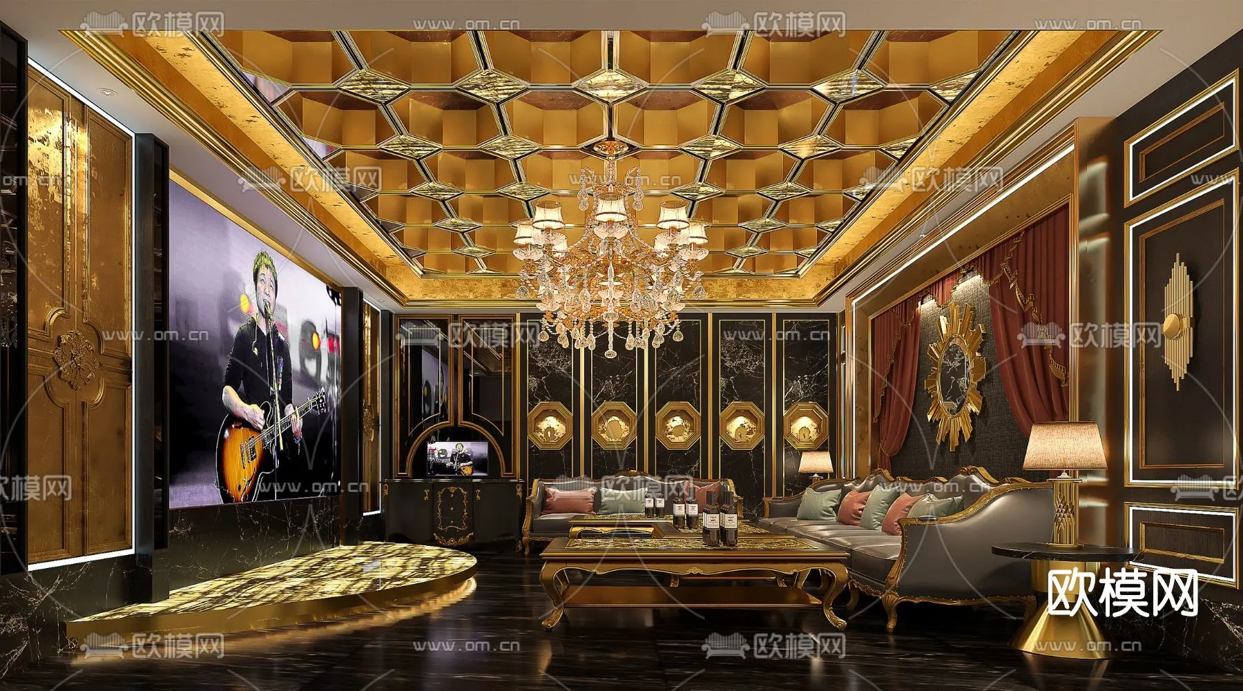 KTV Interior 3D Models – Karaoke – 003 – VRAY Render