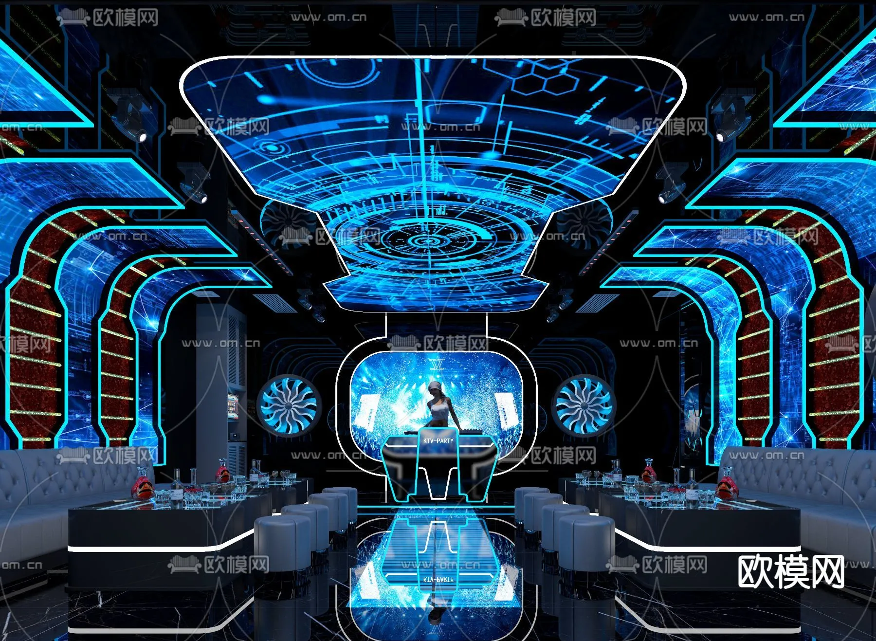 KTV Interior 3D Models – Karaoke – 006 – VRAY Render