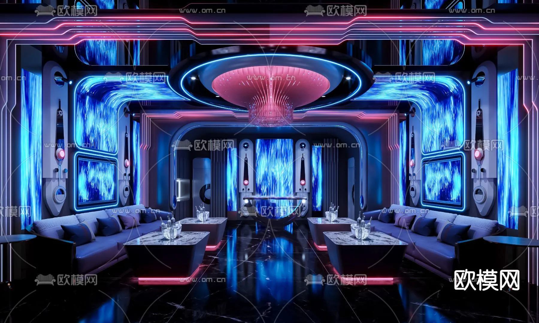 KTV Interior 3D Models – Karaoke – 008 – VRAY Render