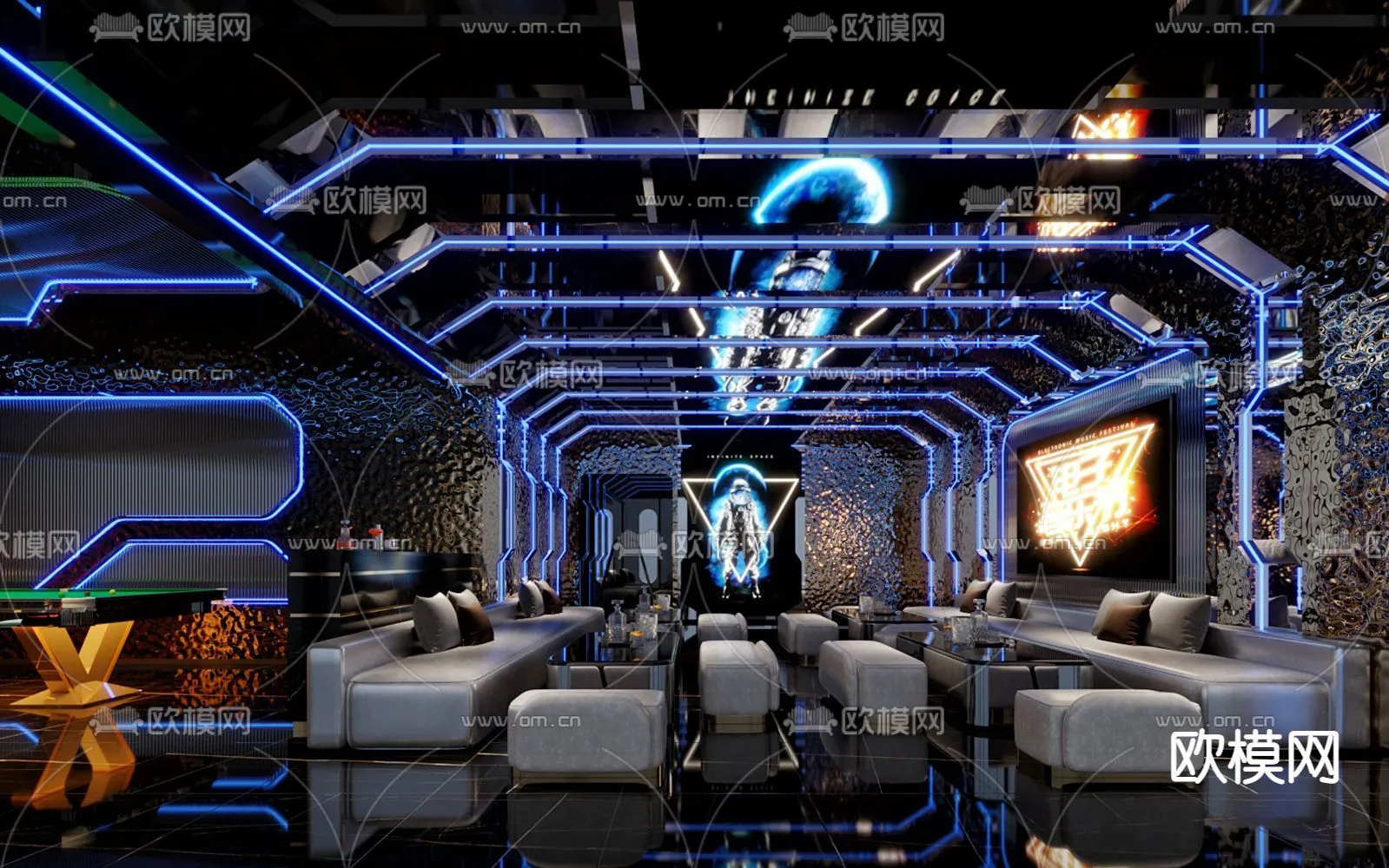 KTV Interior 3D Models – Karaoke – 009 – CORONA Render