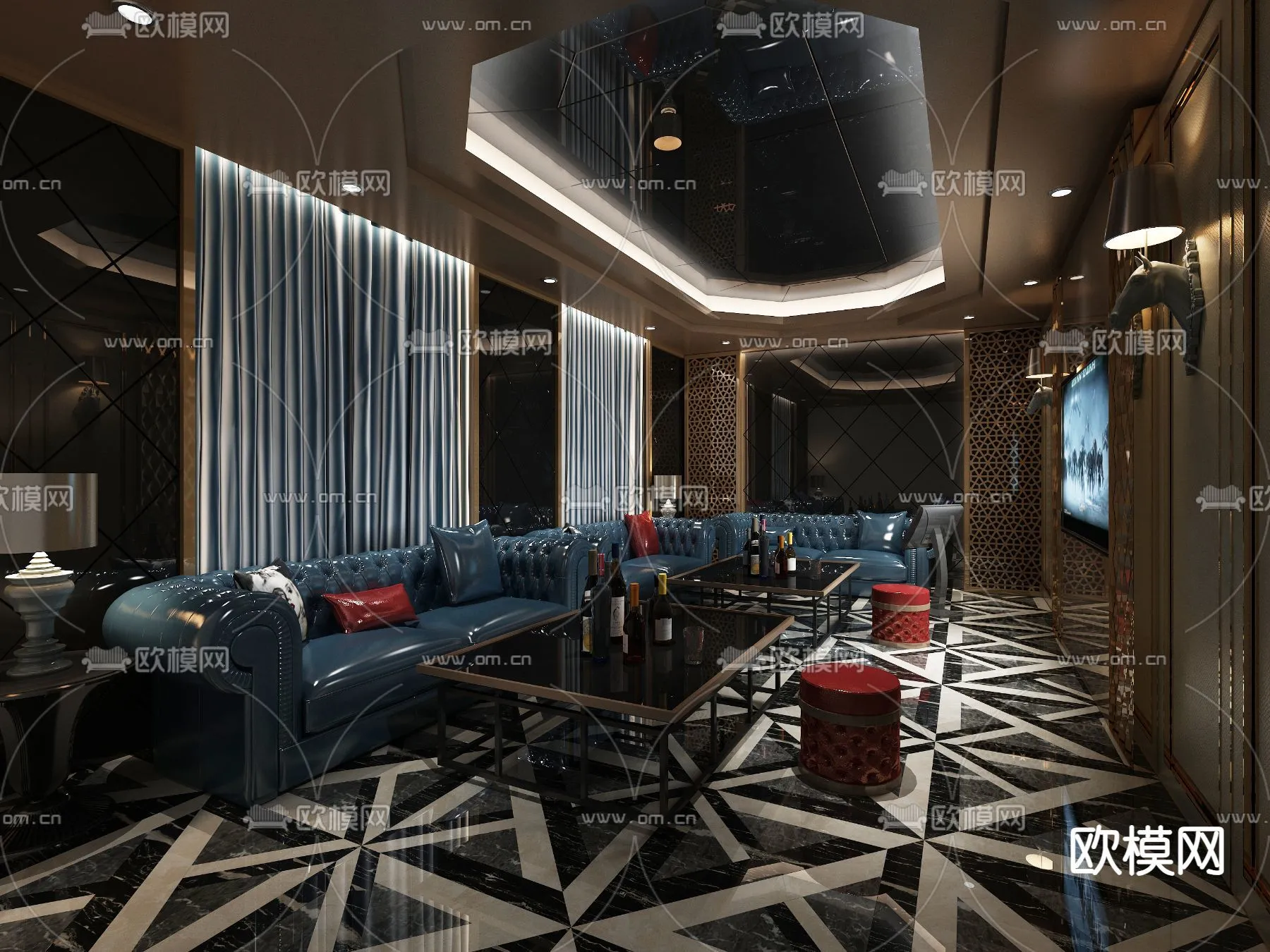 KTV Interior 3D Models – Karaoke – 013 – VRAY Render