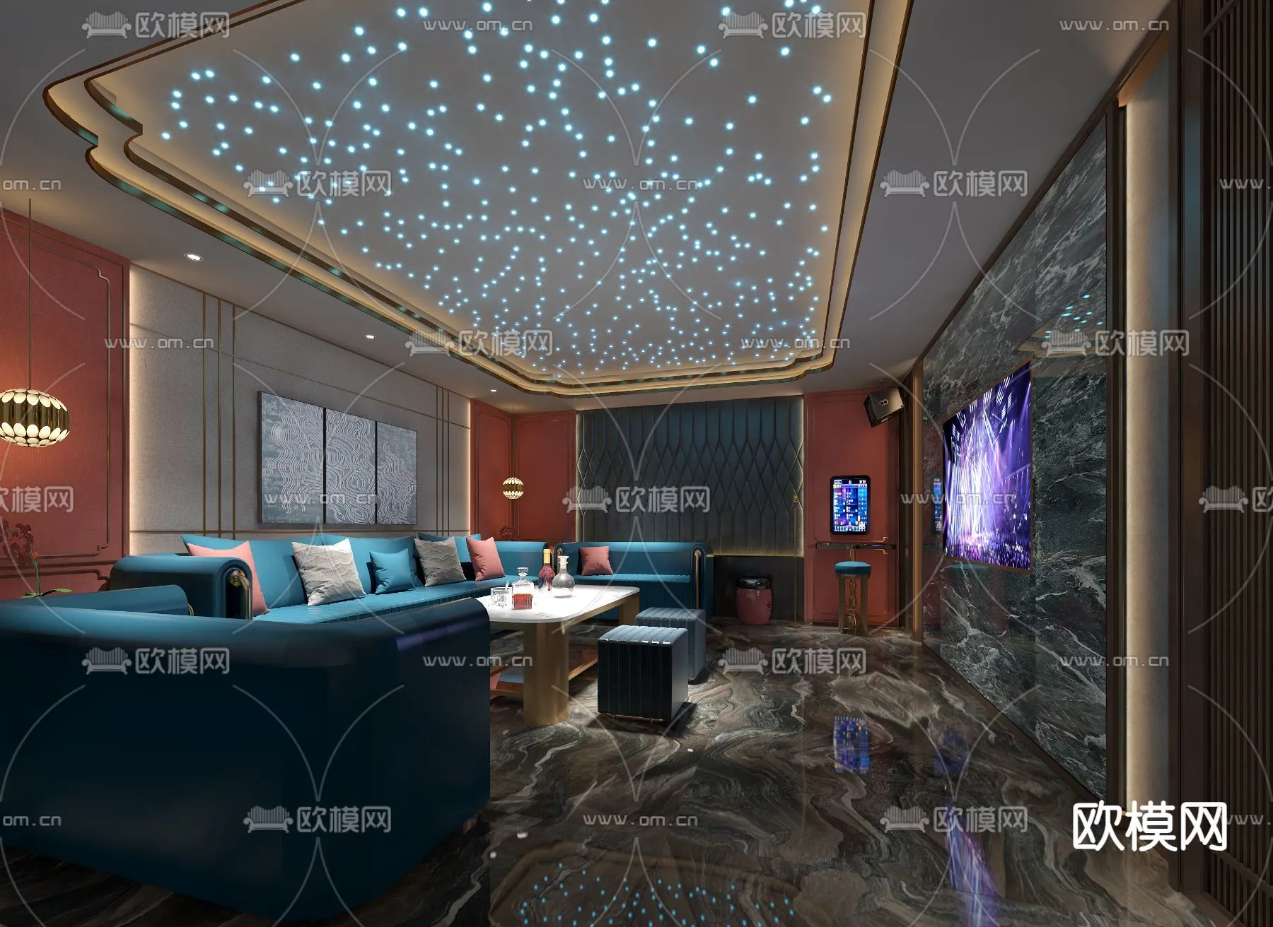 KTV Interior 3D Models – Karaoke – 024 – VRAY Render