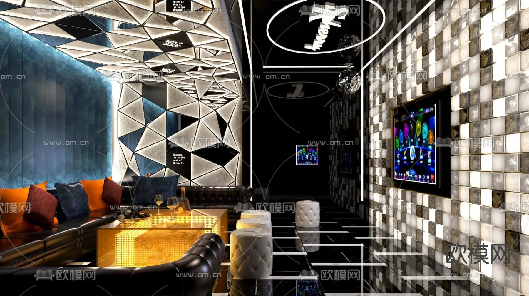 KTV Interior 3D Models – Karaoke – 032 – VRAY Render