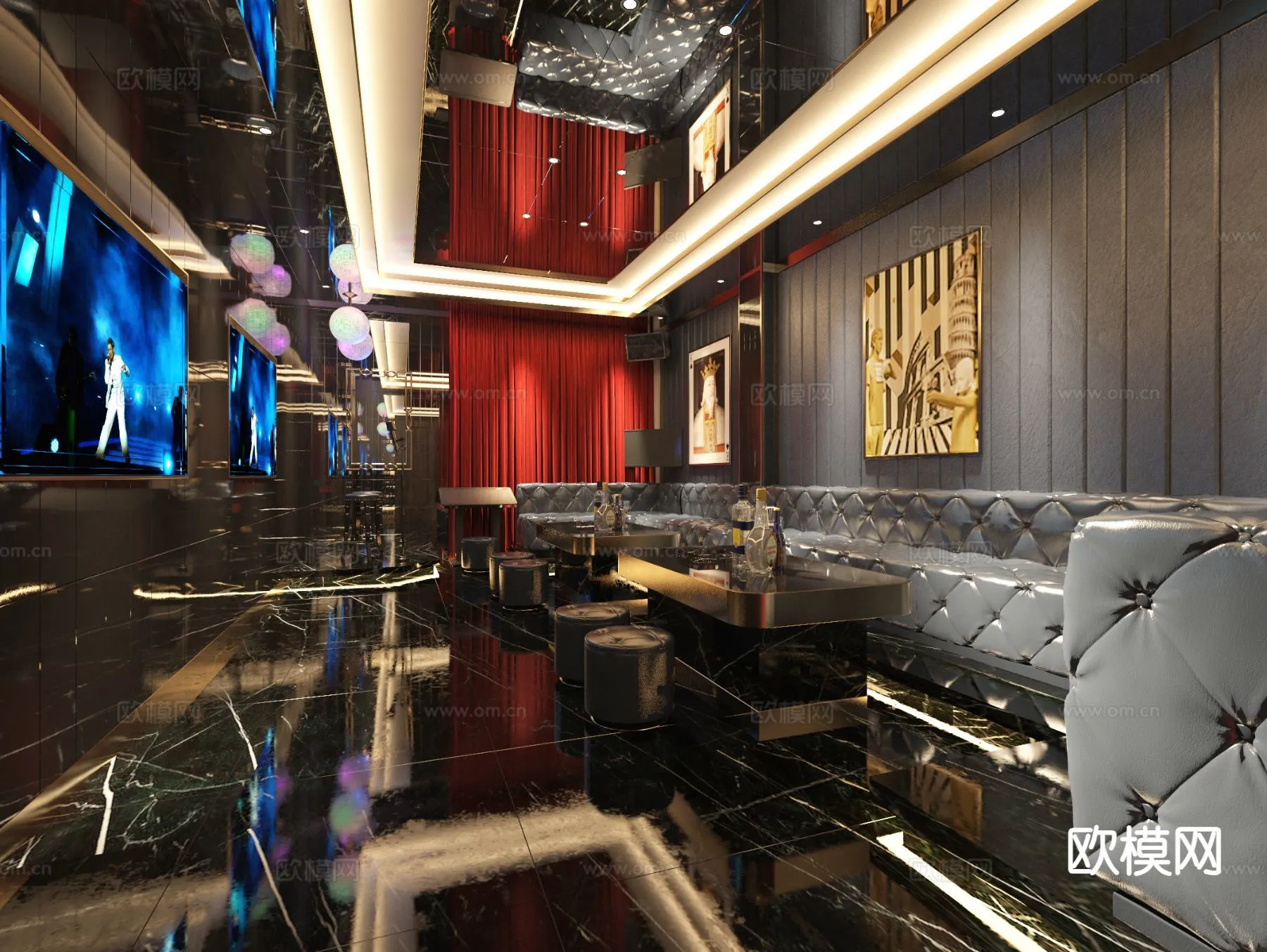 KTV Interior 3D Models – Karaoke – 036 – VRAY Render