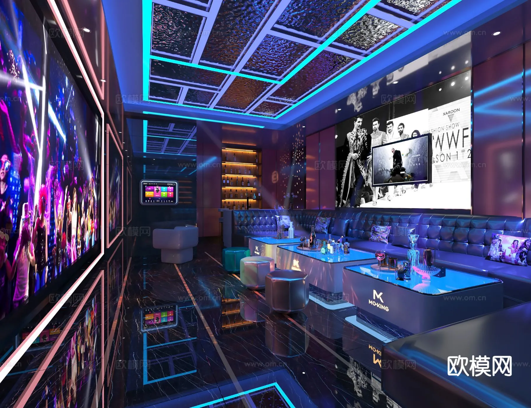 KTV Interior 3D Models – Karaoke – 037 – VRAY Render