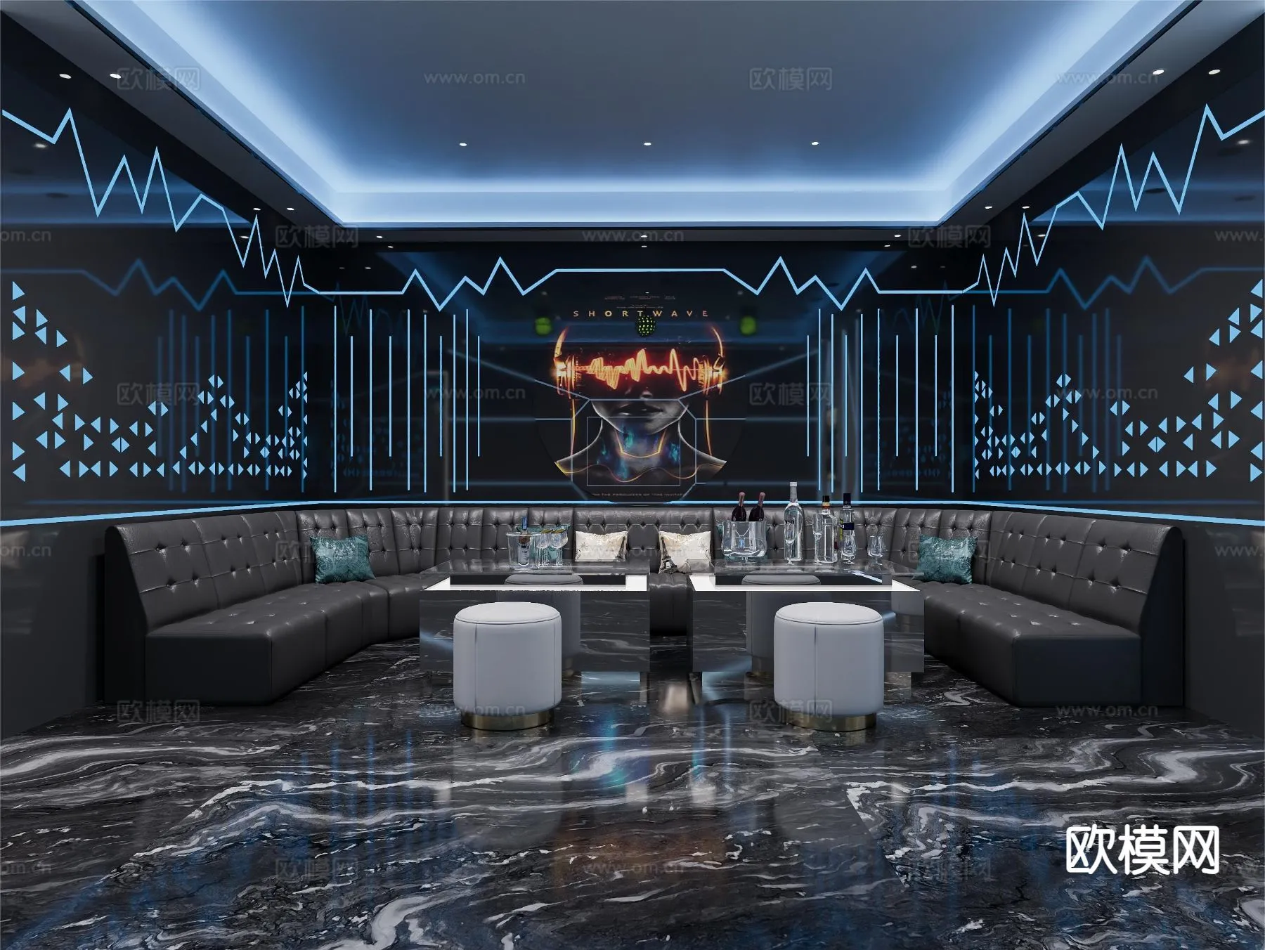 KTV Interior 3D Models – Karaoke – 044 – CORONA Render