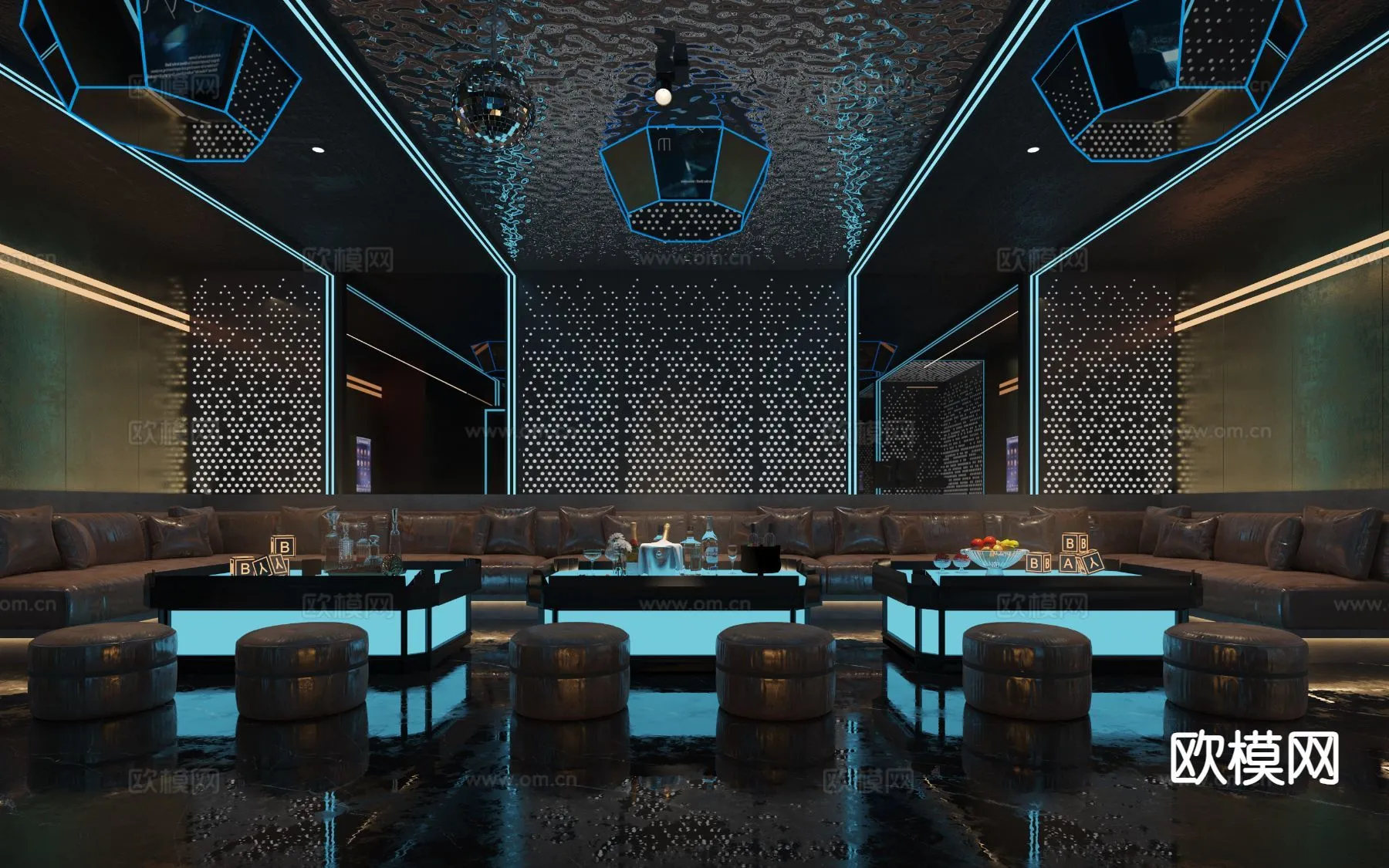 KTV Interior 3D Models – Karaoke – 049 – VRAY Render