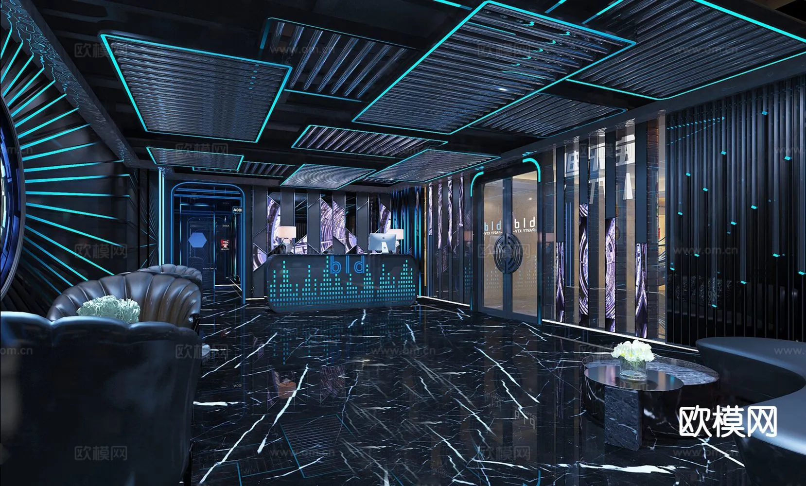 KTV Interior 3D Models – Karaoke – 050 – VRAY Render