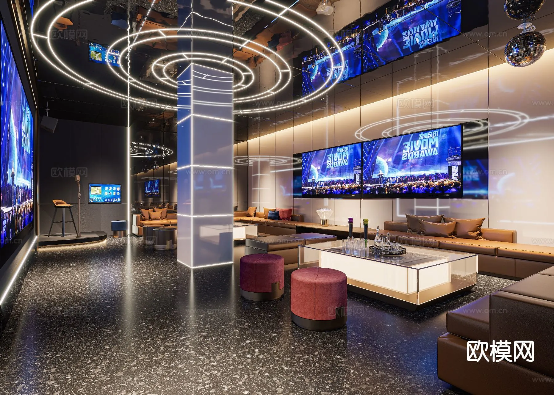 KTV Interior 3D Models – Karaoke – 051 – CORONA Render