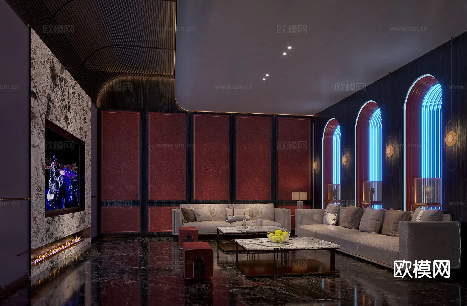 KTV Interior 3D Models – Karaoke – 052 – CORONA Render