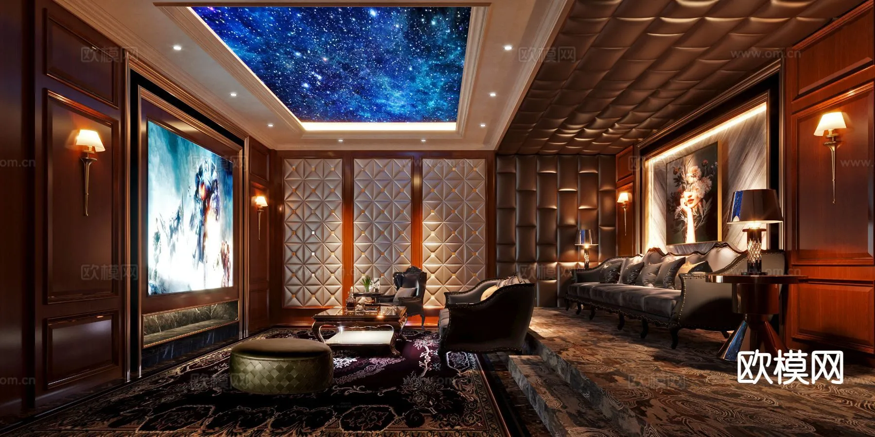 KTV Interior 3D Models – Karaoke – 054 – VRAY Render