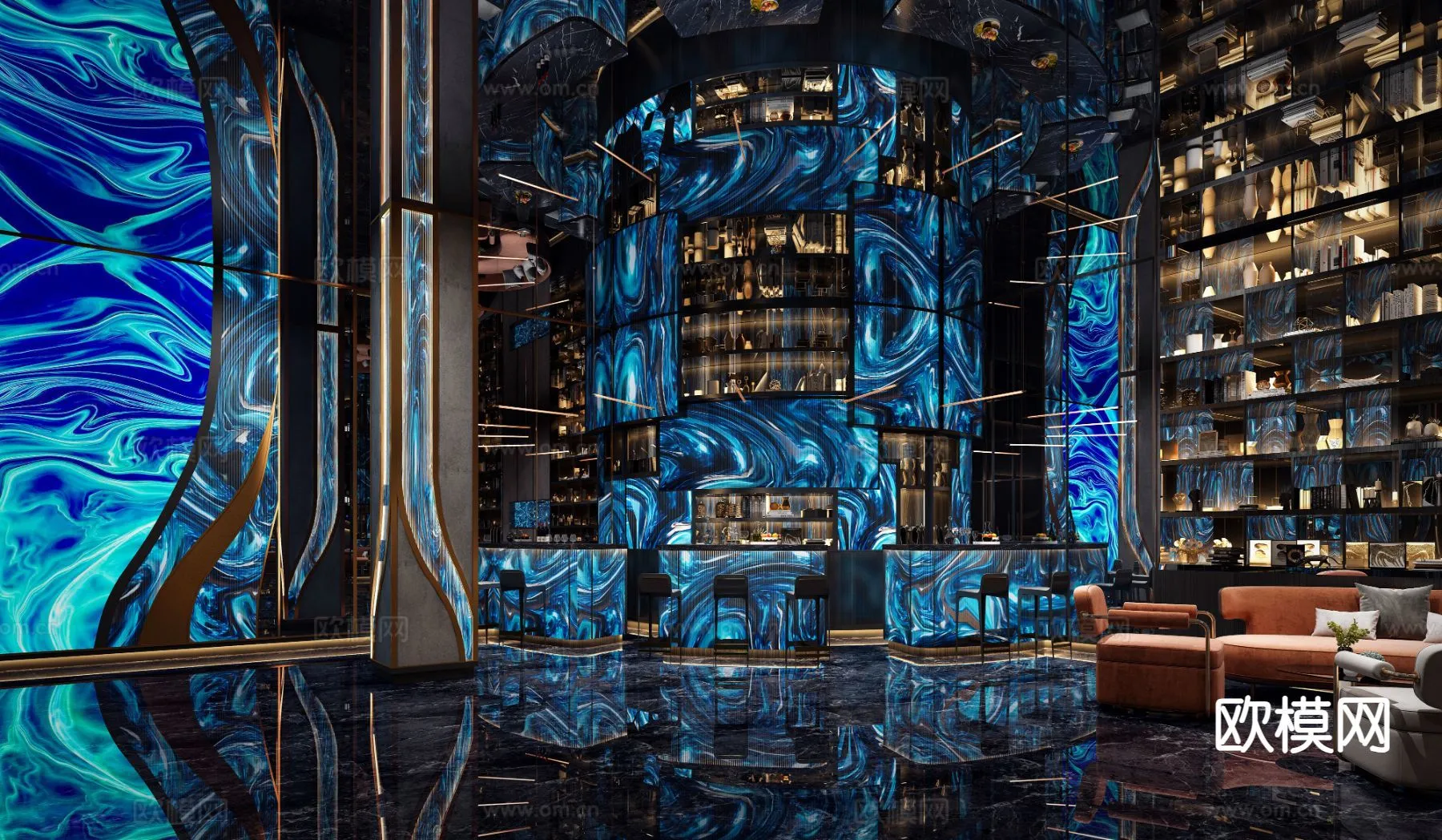 KTV Interior 3D Models – Karaoke – 057 – VRAY Render