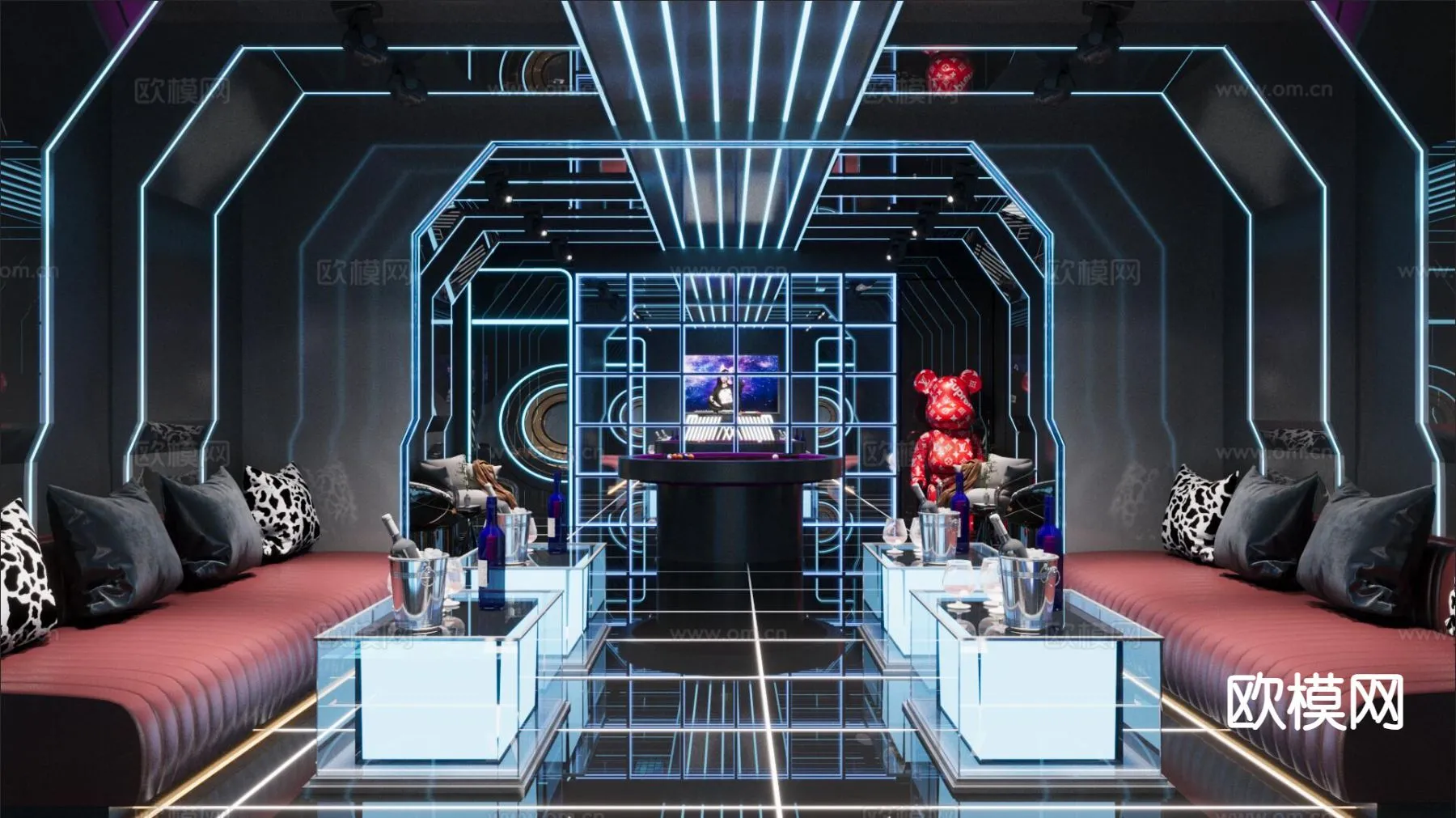 KTV Interior 3D Models – Karaoke – 059 – CORONA Render