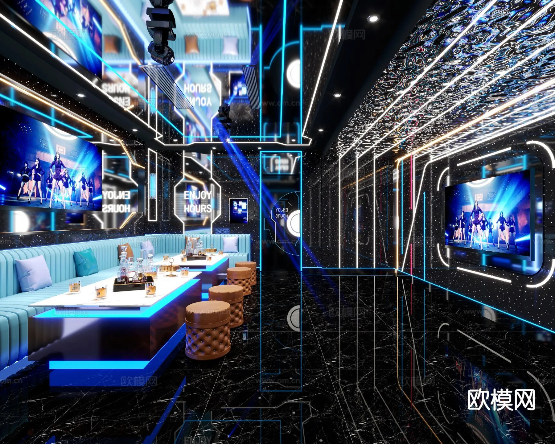 KTV Interior 3D Models – Karaoke – 062 – CORONA Render