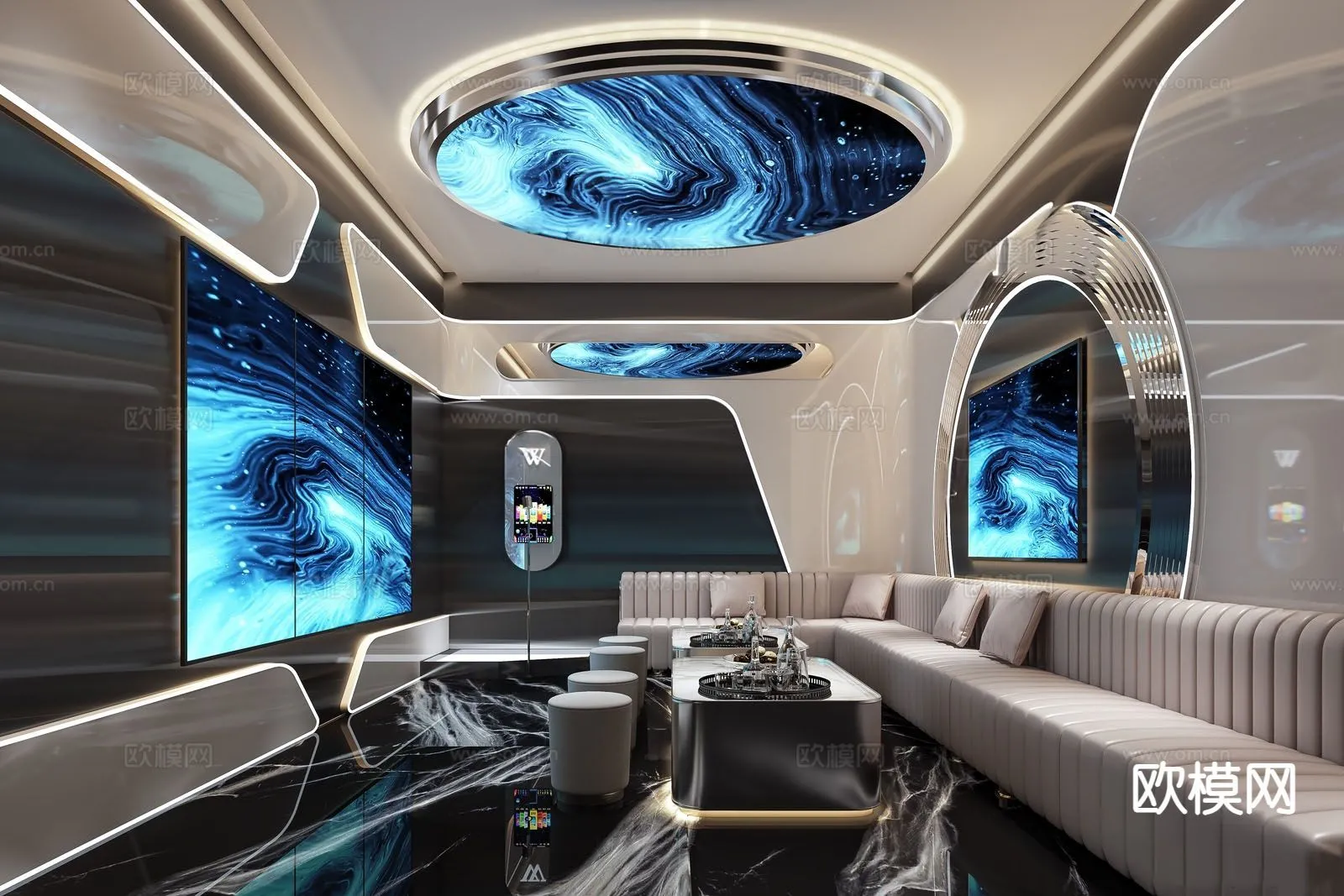 KTV Interior 3D Models – Karaoke – 066 – VRAY Render