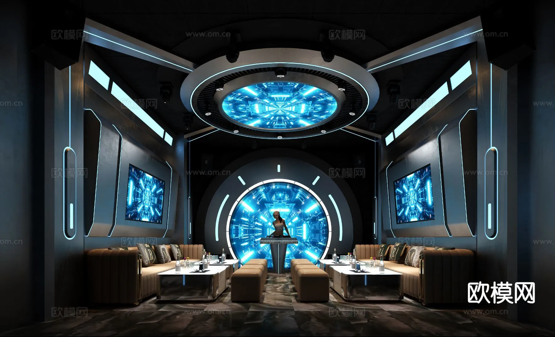 KTV Interior 3D Models – Karaoke – 068 – VRAY Render