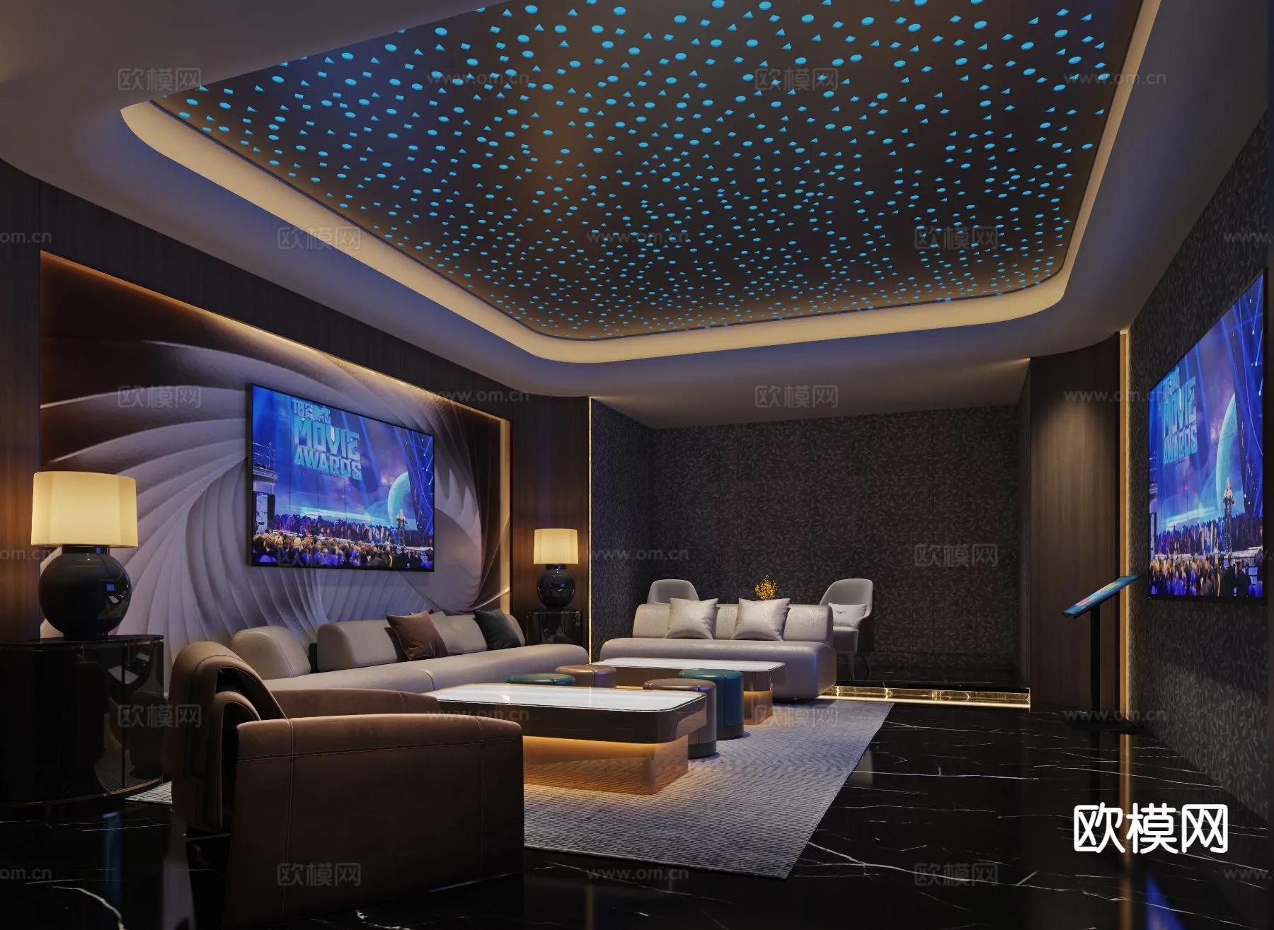 KTV Interior 3D Models – Karaoke – 069 – VRAY Render